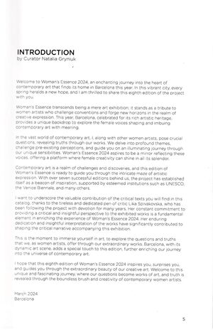 THE WOMAN OF THE CONTEMPORARY ART Vorwort